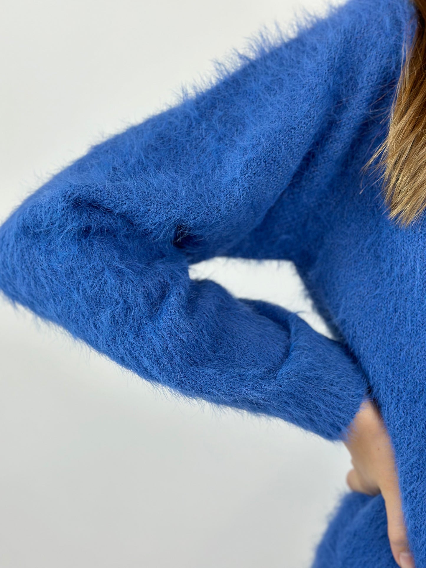 Fuzzy Sweater - Royal Blue