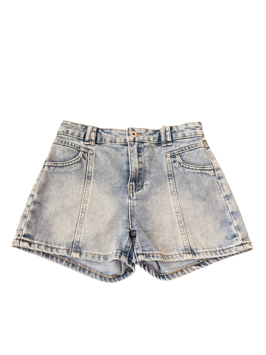 Front Seam Denim Shorts