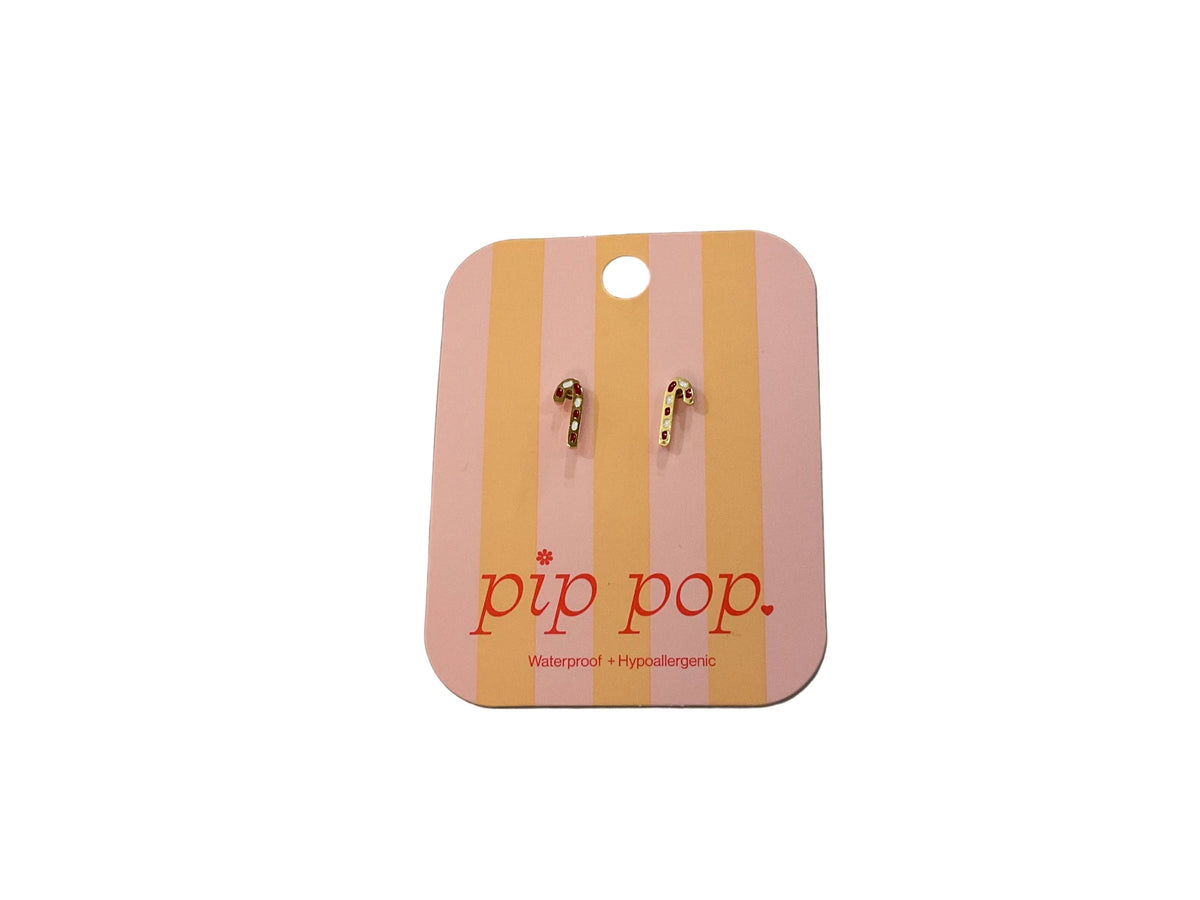 Pip Pop Candy Cane Stud Earrings