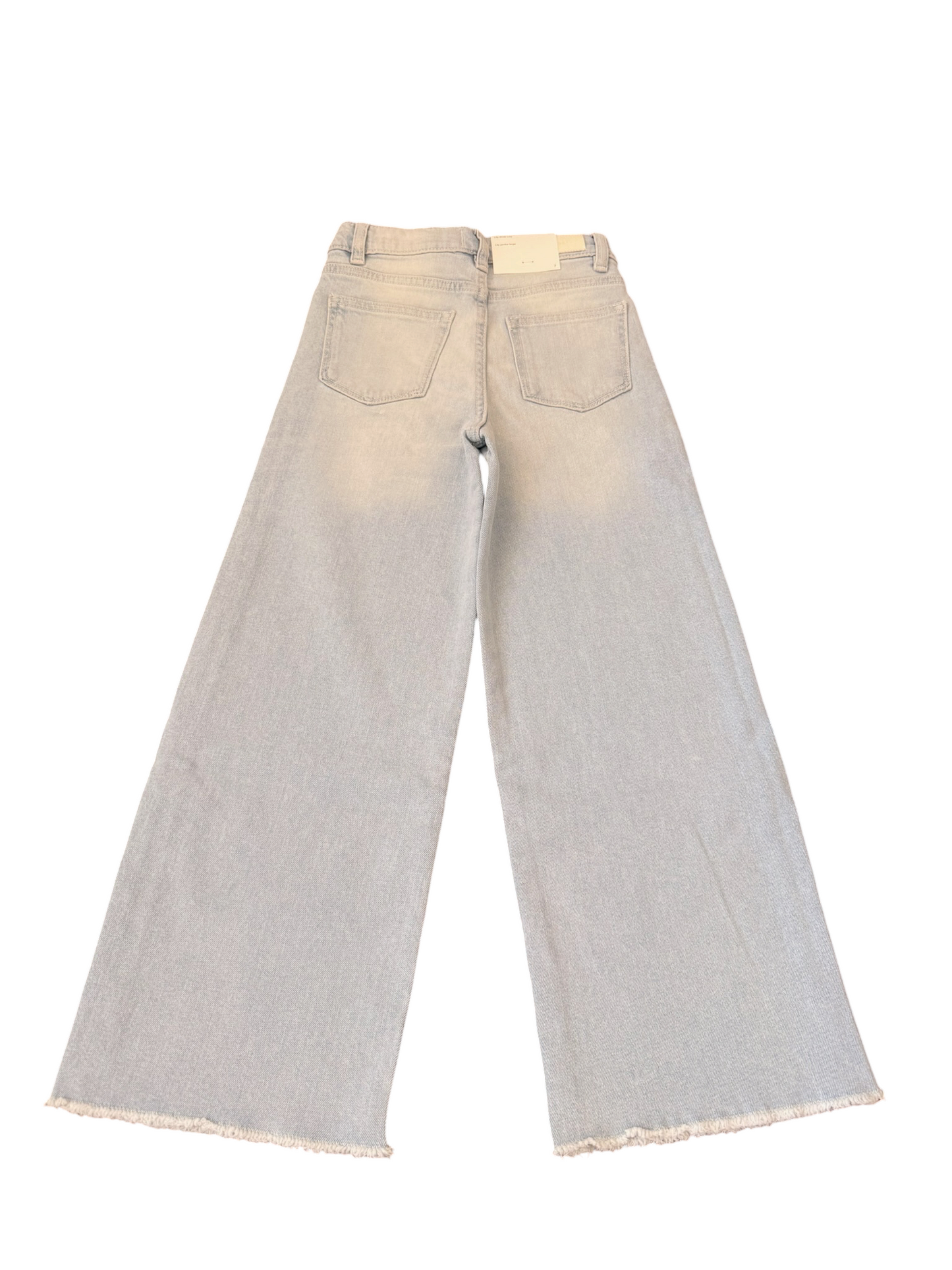 Lily Wide Leg Jean w/ Raw Hem - Light Blue
