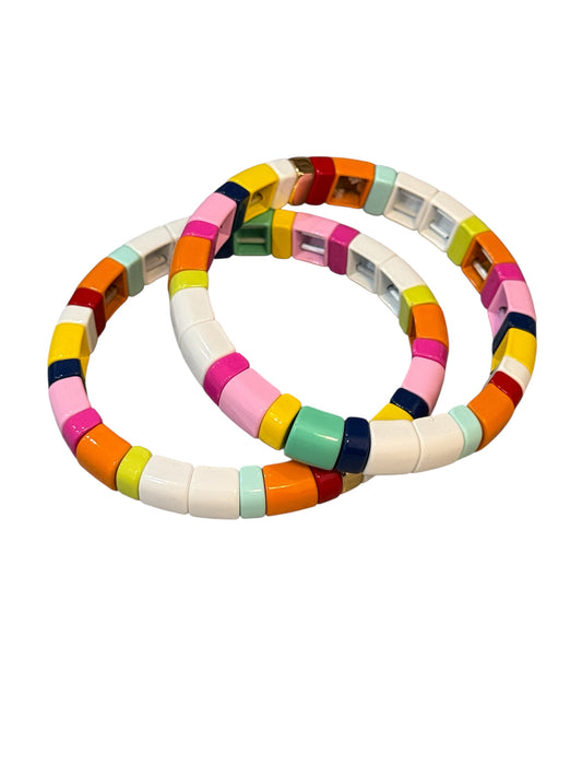 Malibu Sugar Rounded Colorful Tile Bracelet