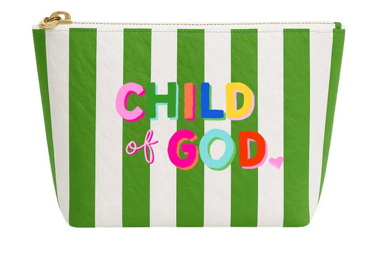 Child of God Green Stripe Pouch