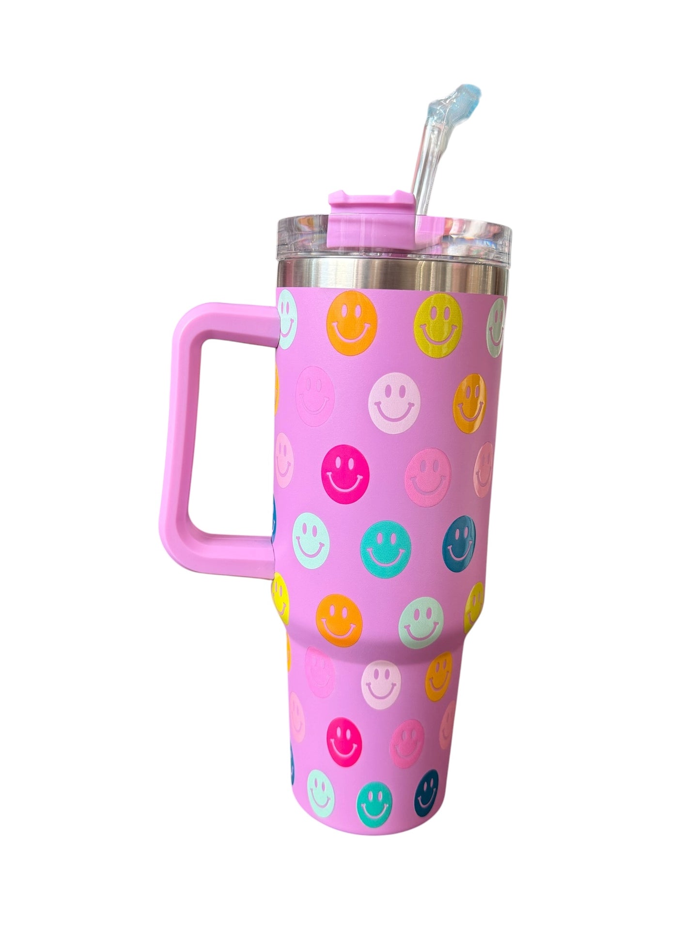 Rainbow Smiley Face Tumbler