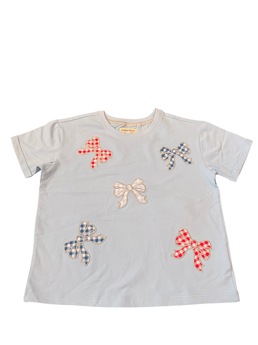 Gingham Bow Patch Tee