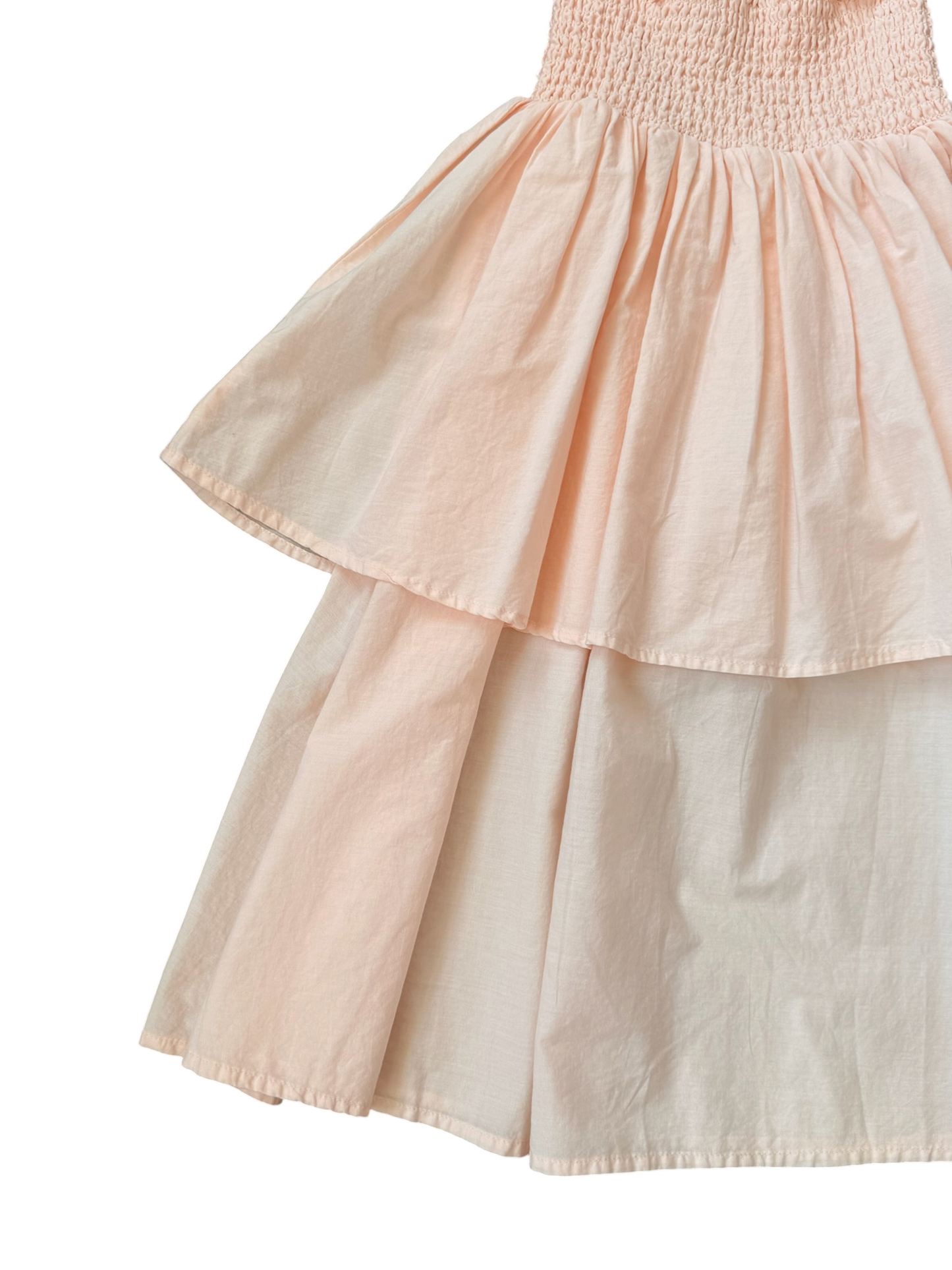 Brenna Smocked Ruffle Maxi Skirt - Cloud Pink