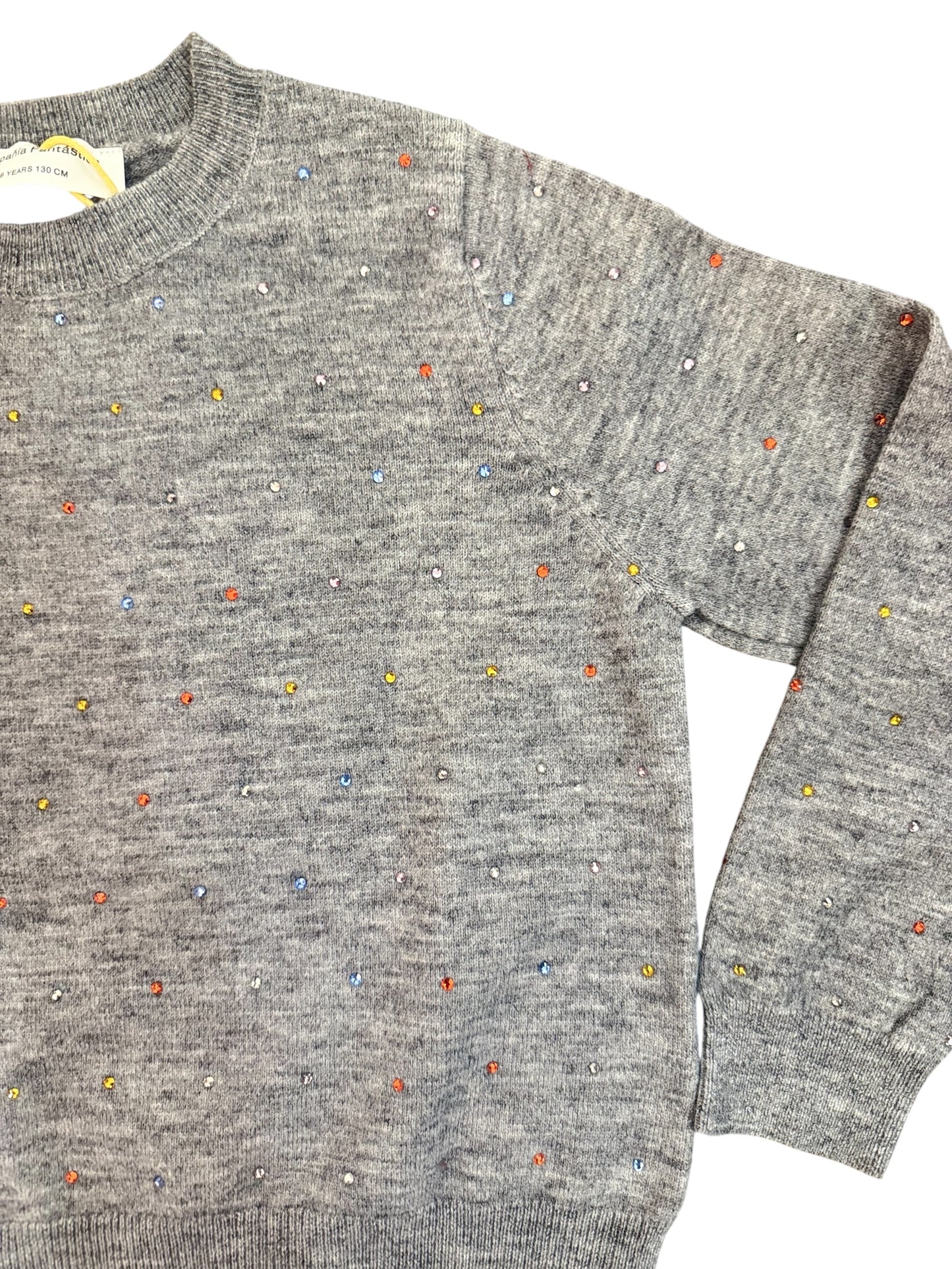 Bejeweled Sweater - Grey
