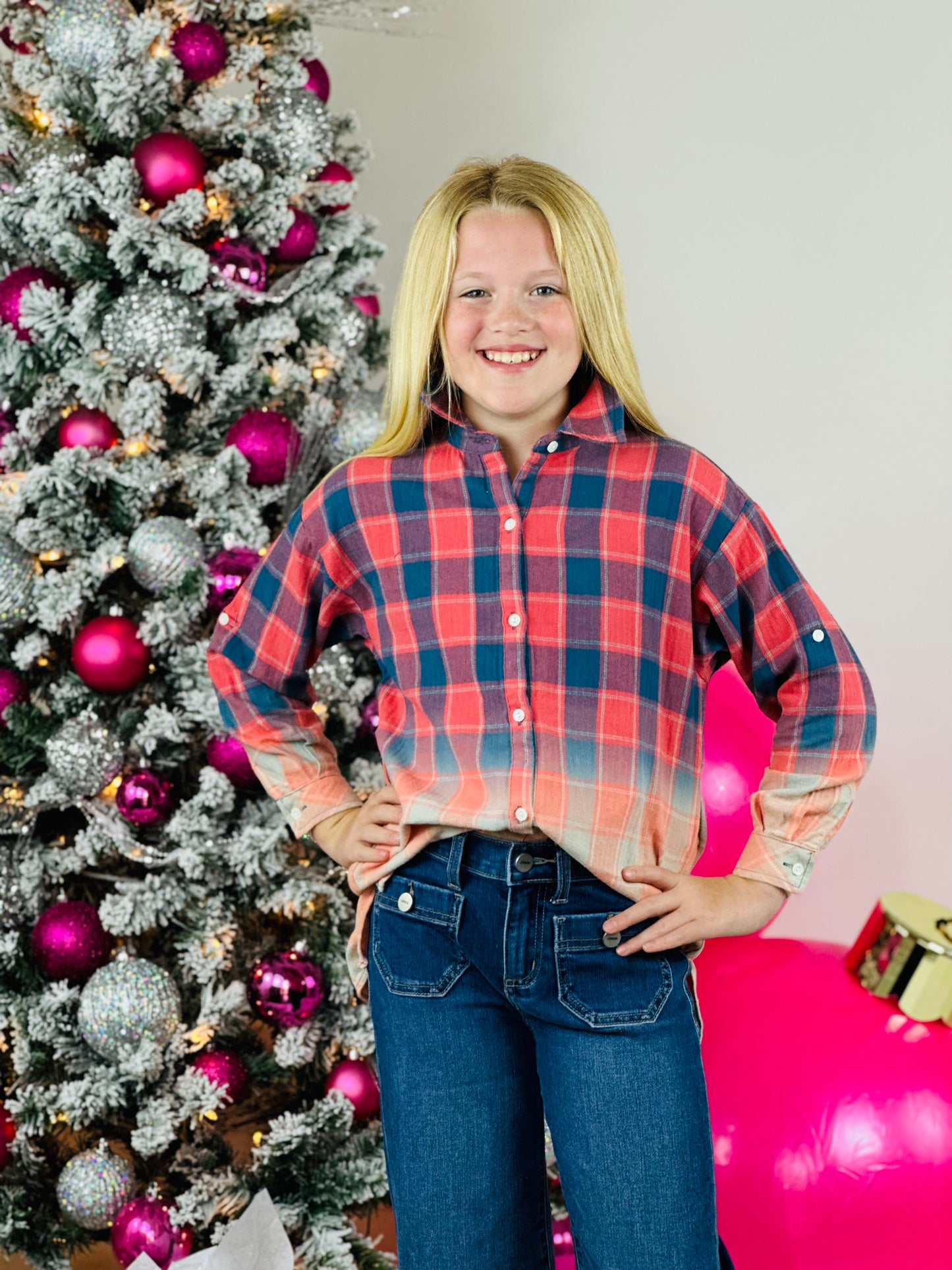 Multicolored Flannel with Pockets