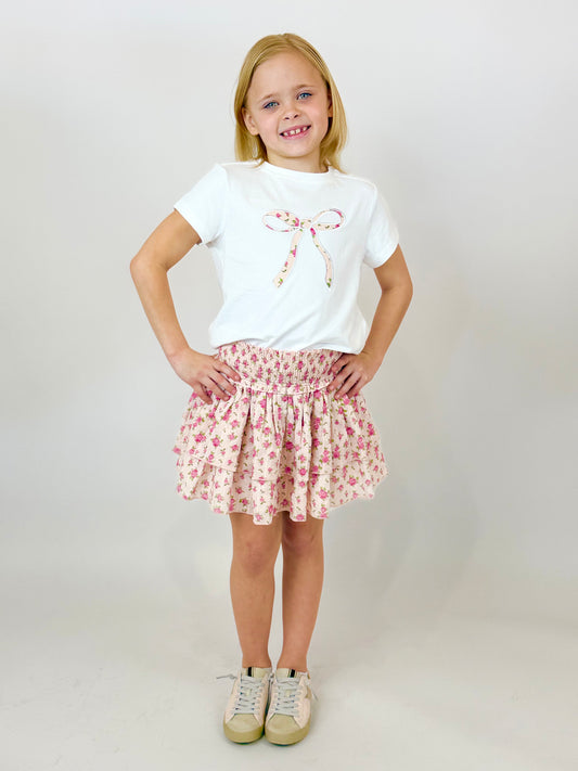 Bow T-Shirt In Petite Rose
