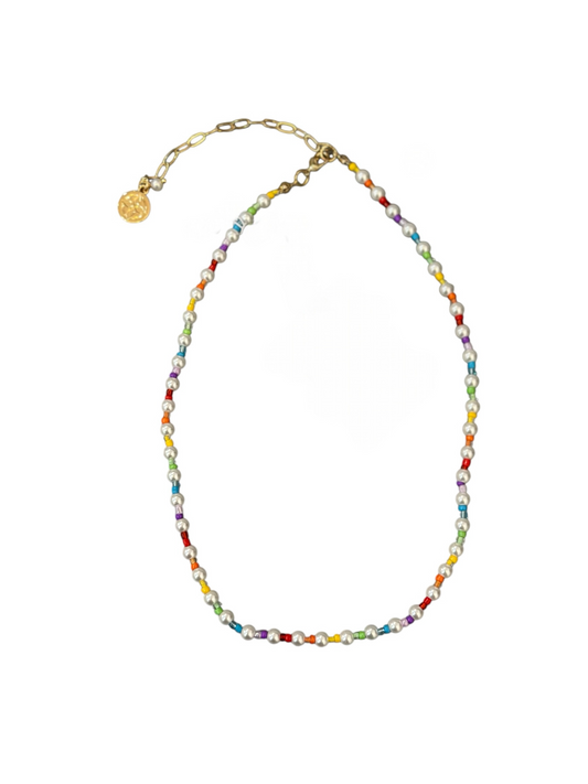 Jane Marie Multi Colored Necklace with Pearls