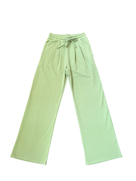 Tenly French Terry Pleated Sweatpant - Matcha Tea