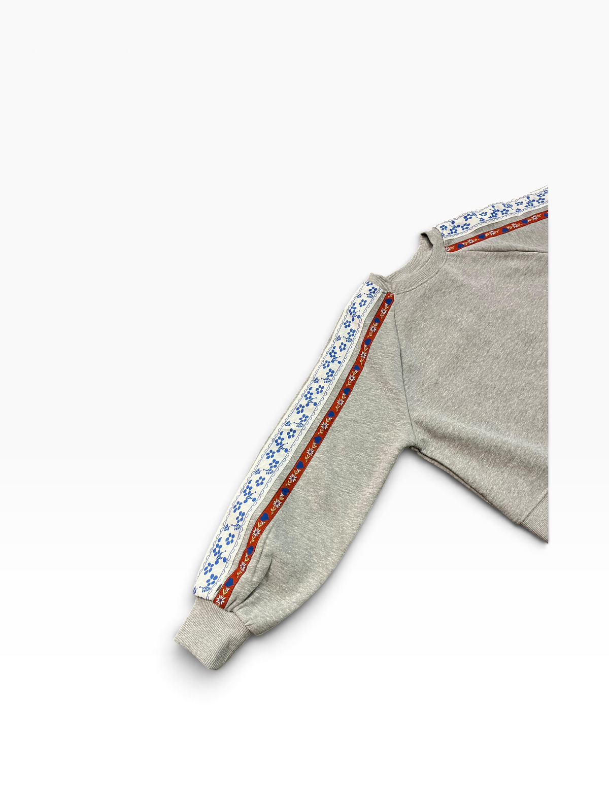 Molo Milou Ribbon Stiped Sweatshirt - Grey