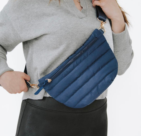 Puffer Belt Bag - Navy