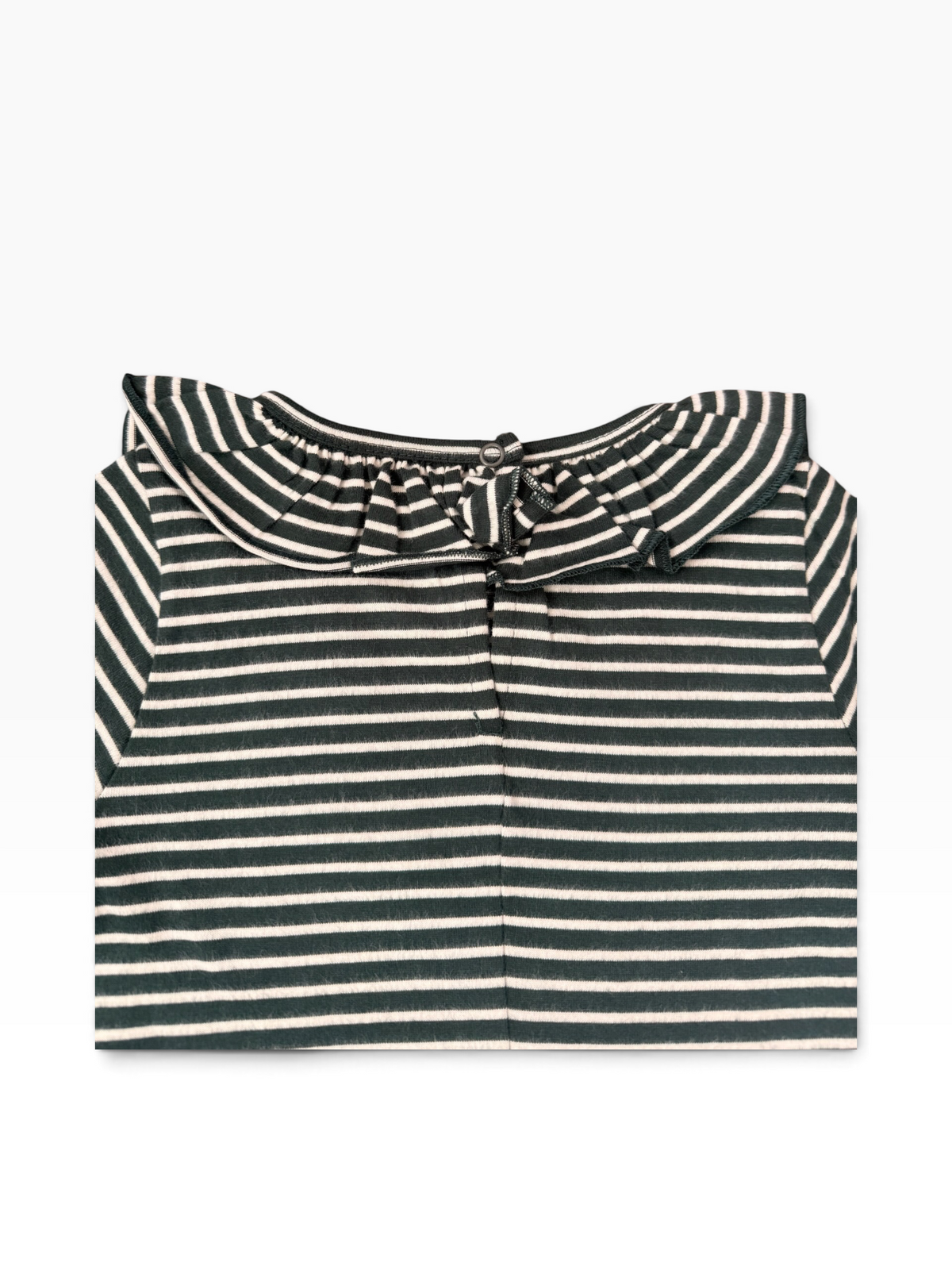 Molo Cybilla Ruffle Collar Striped Dress