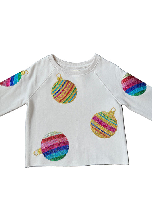 All Over Sequins Ornament Sweatshirt