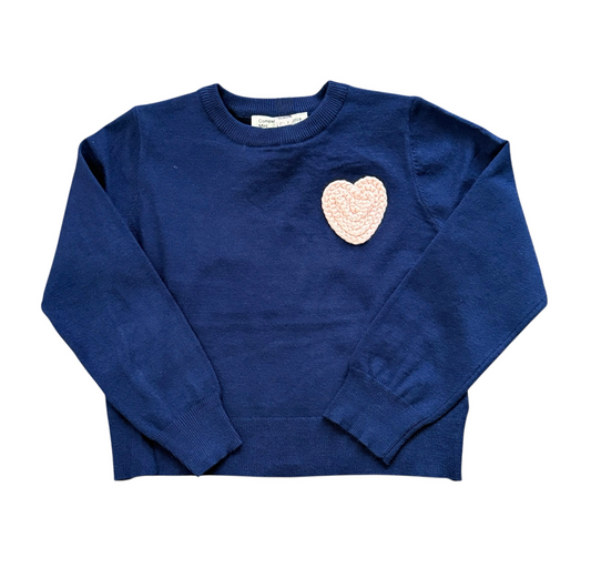 Precious Heart Sweater - Navy