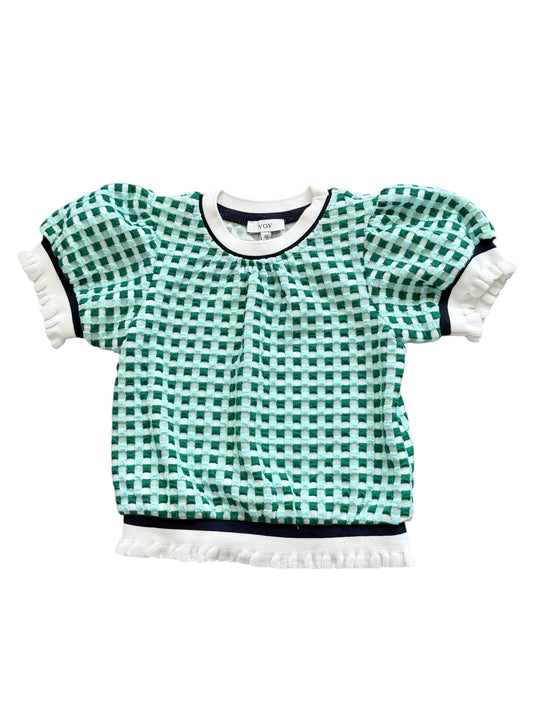 VOY Checkered Top - Mint