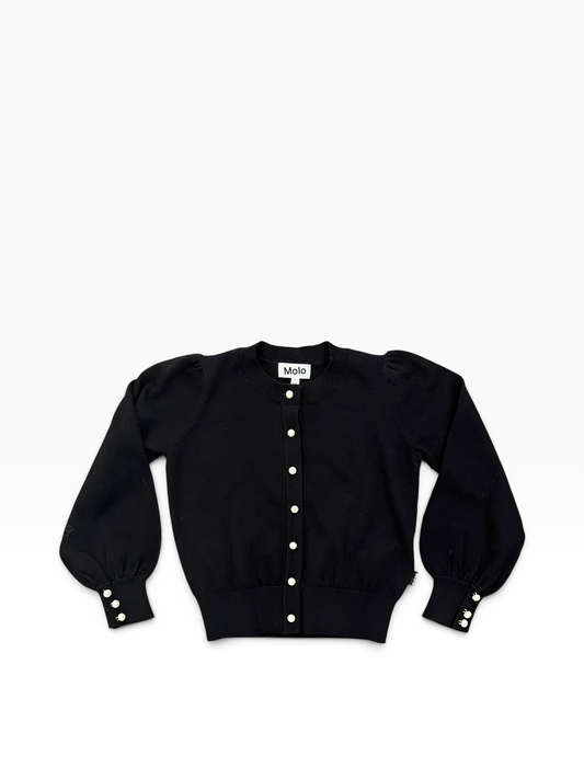 Molo Guinevere Cardigan With Pearl Detail - Black