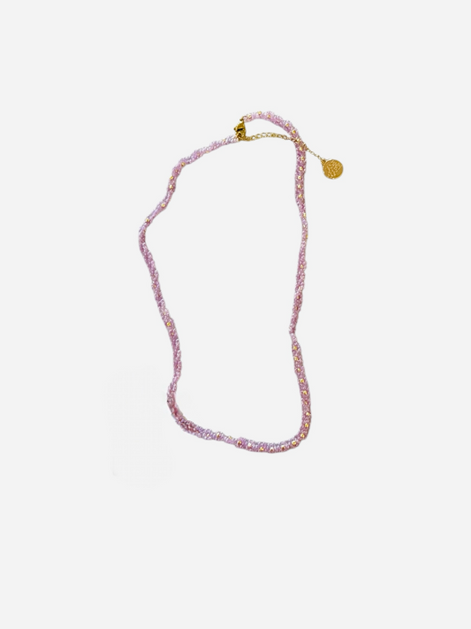 Jane Marie 15” Flower Beaded Necklace - Purple