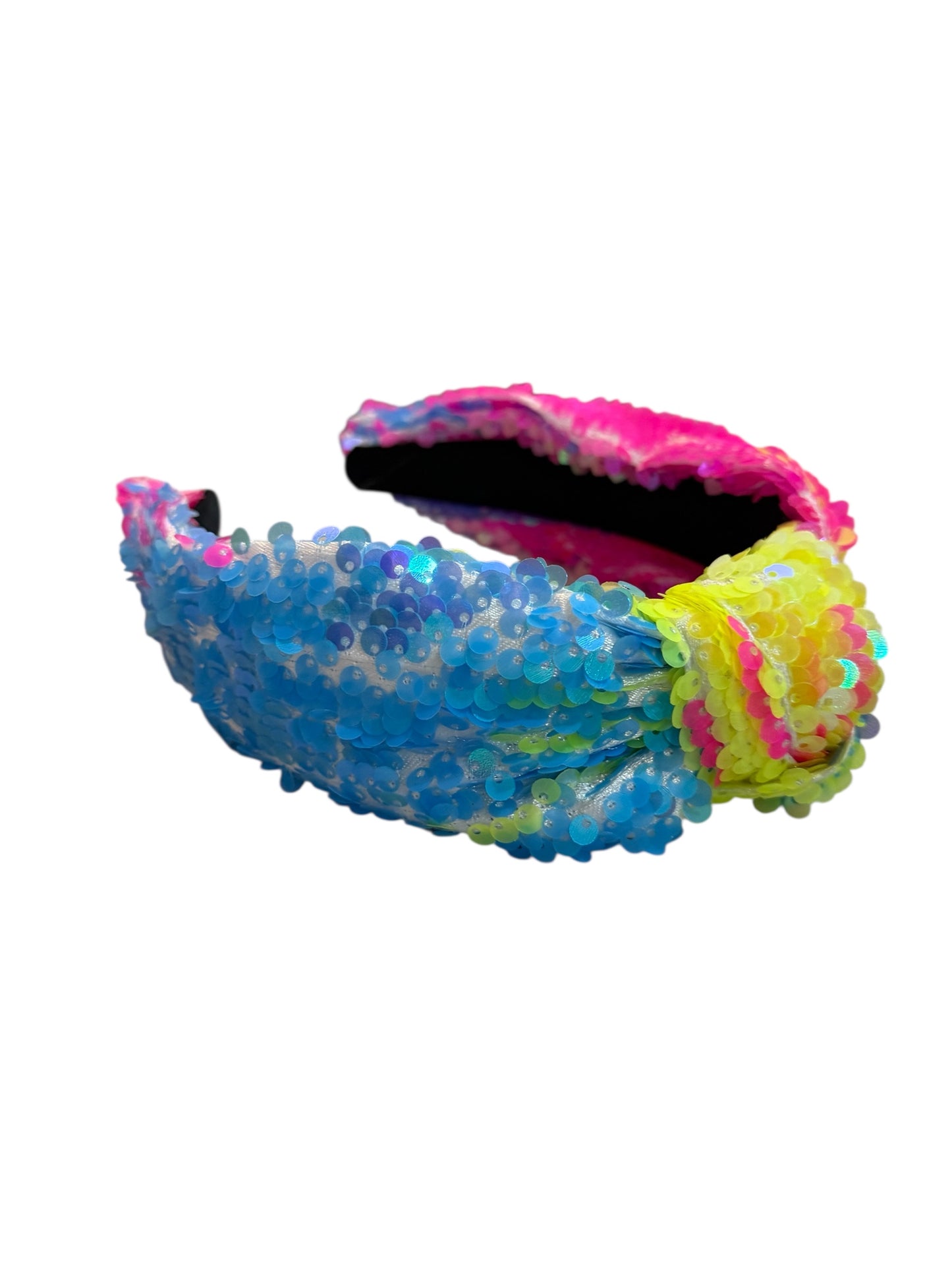 Chunky Sequin Headband - Rainbow