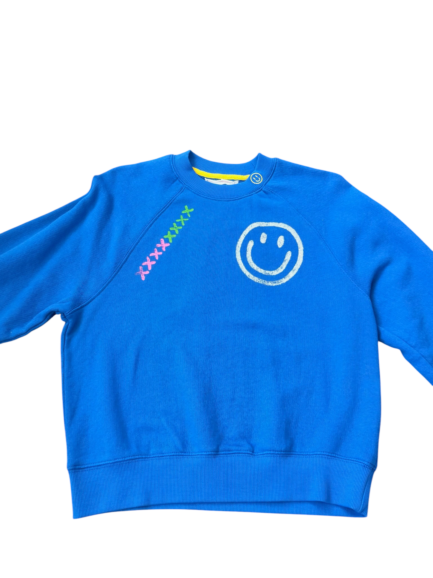 Smiley Vintage Sweatshirt - Royal Blue