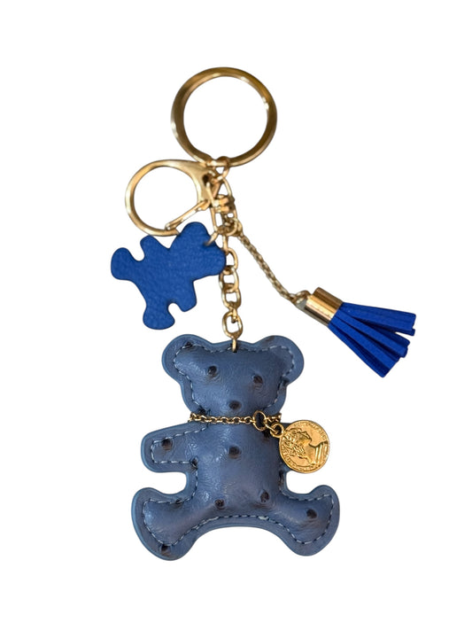 Malibu Sugar Teddy Bear Purse Charm - Blue