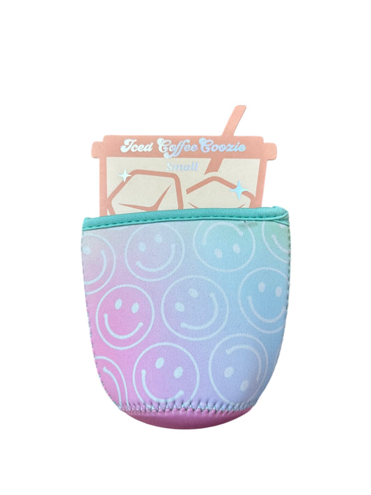 Iced coffee coozie smiley ombré small