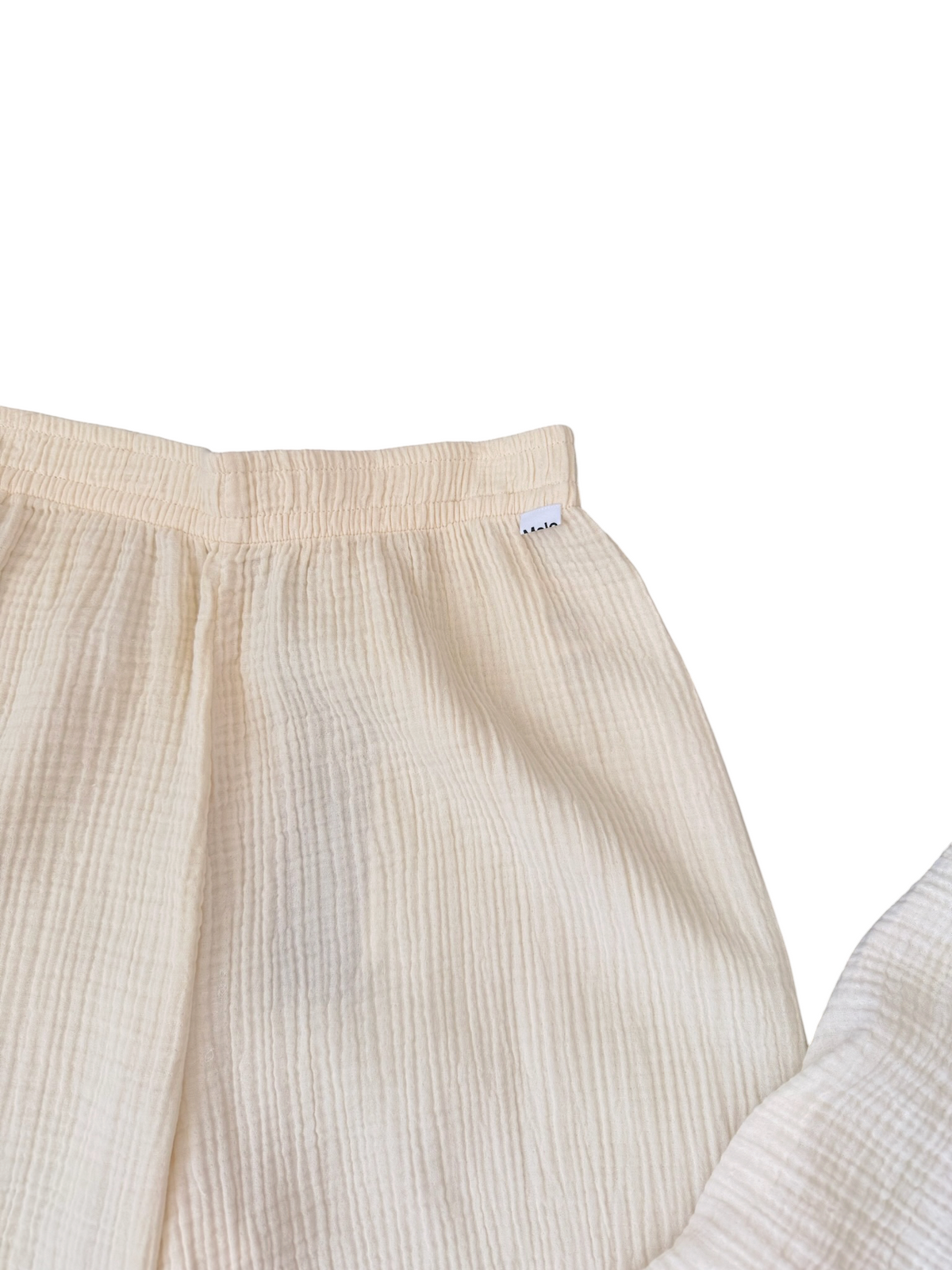 Agatha Gauze Wide Leg Pant - Pearled Ivory