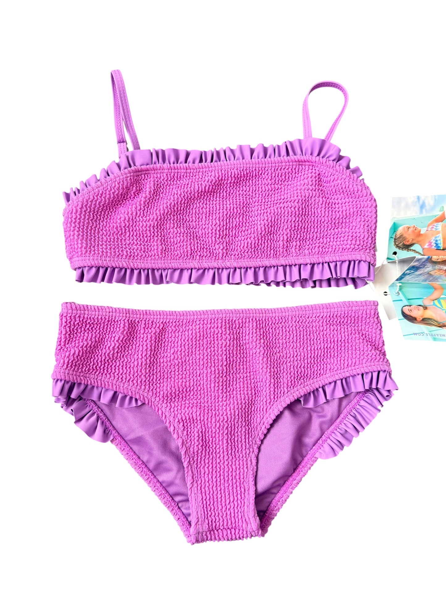 June Ruffle Bandeau Two Piece - Orchid