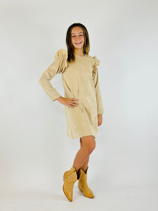 Evelyn Dress - Alexandria Khaki Cord