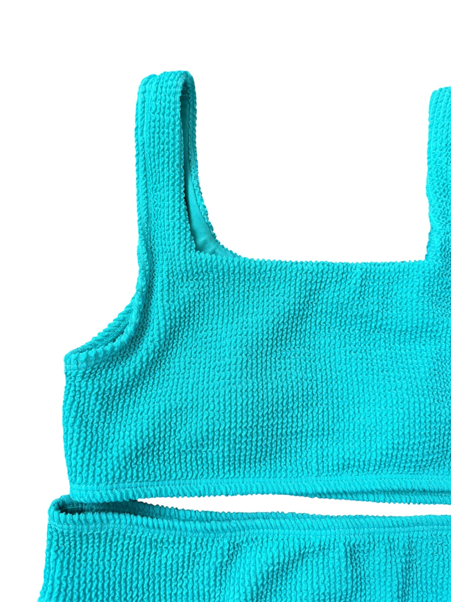 Fay Crinkle Tankini - Turquoise