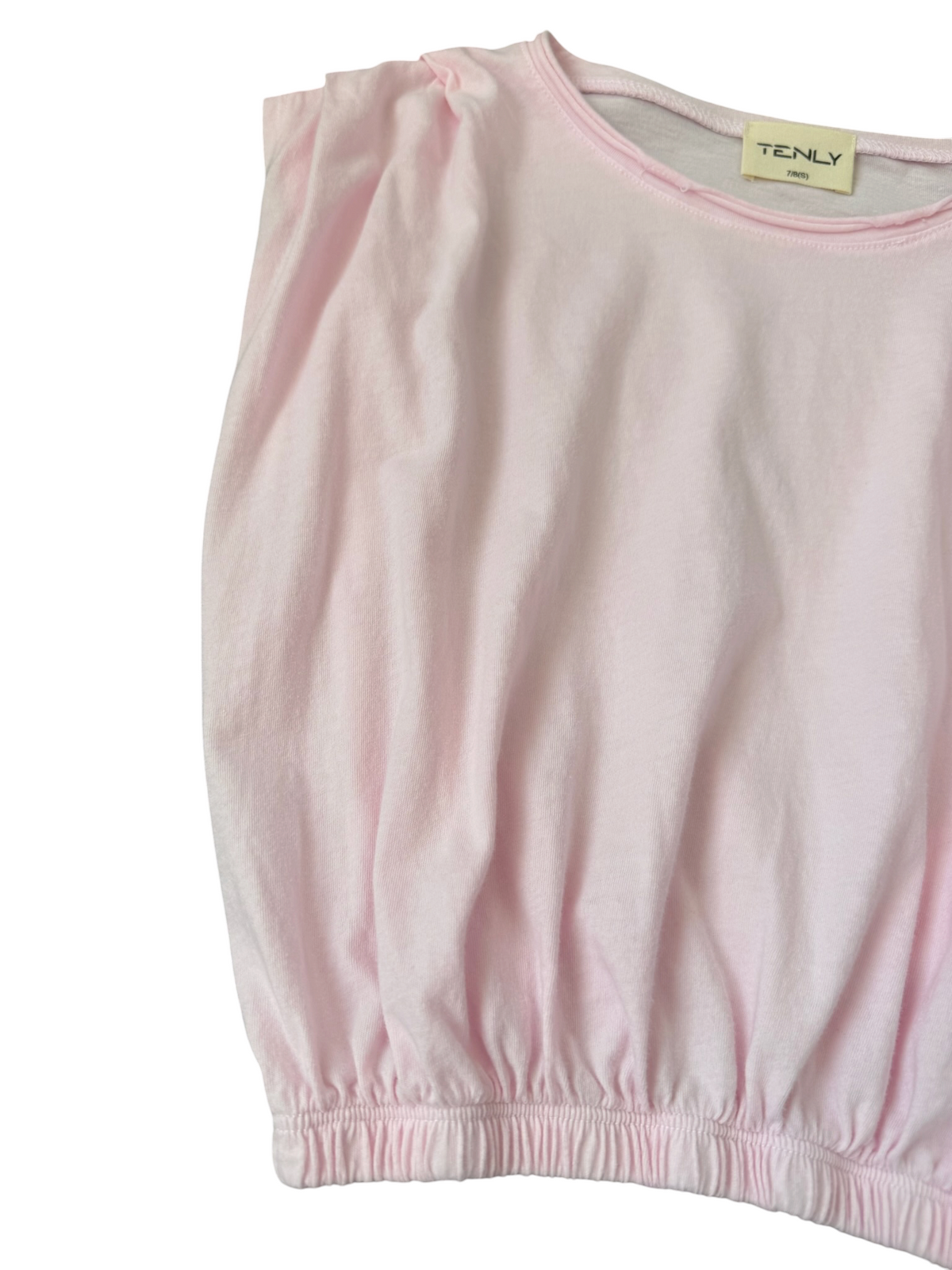 Tenly Pleated Shoulder Tee - Pink Guava
