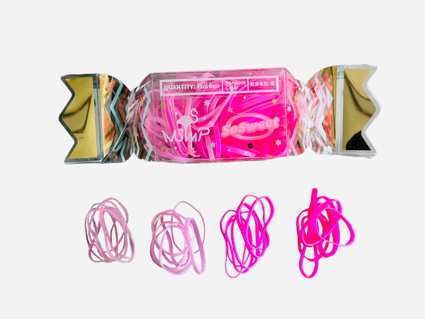 Pink Multi Hair Tie Candy Box