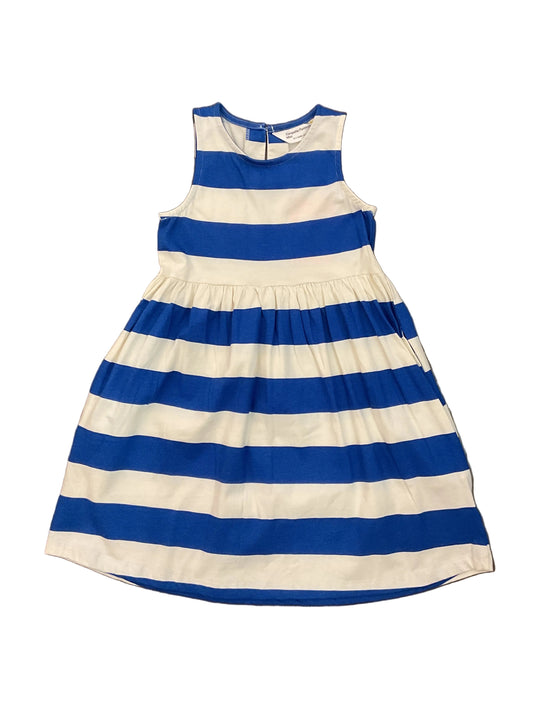 Rugby Print Summer Dress - Blue and Ivory