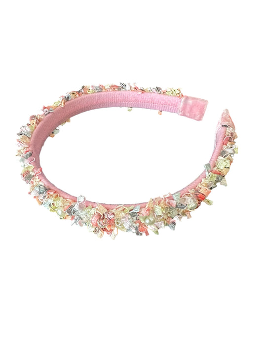 Confetti Pearl Headband - Lt Pink
