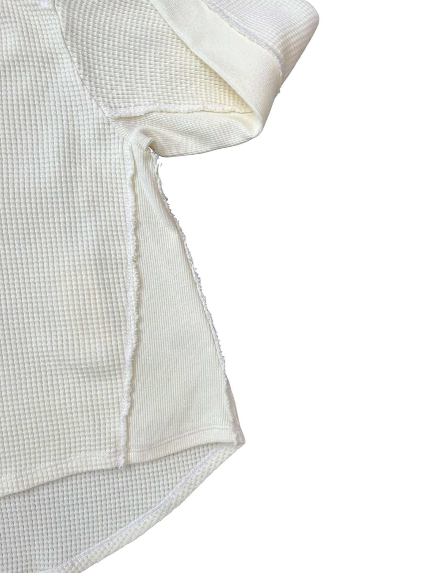 Tenly Waffle L/S Pullover - Ivory