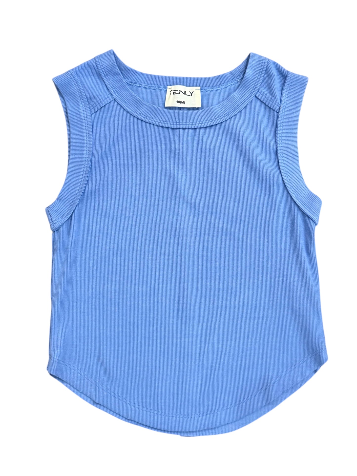 Tenly Rayon Rib Tank- Cobalt