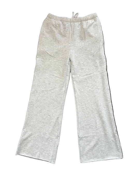 Cloud Wide Leg Raw Edge Pant - Heather Grey