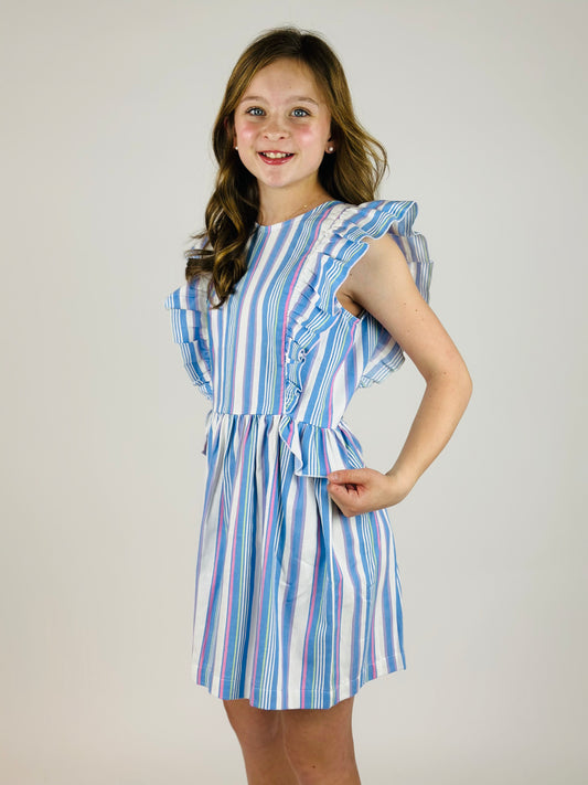 Striped Ruffle Dress