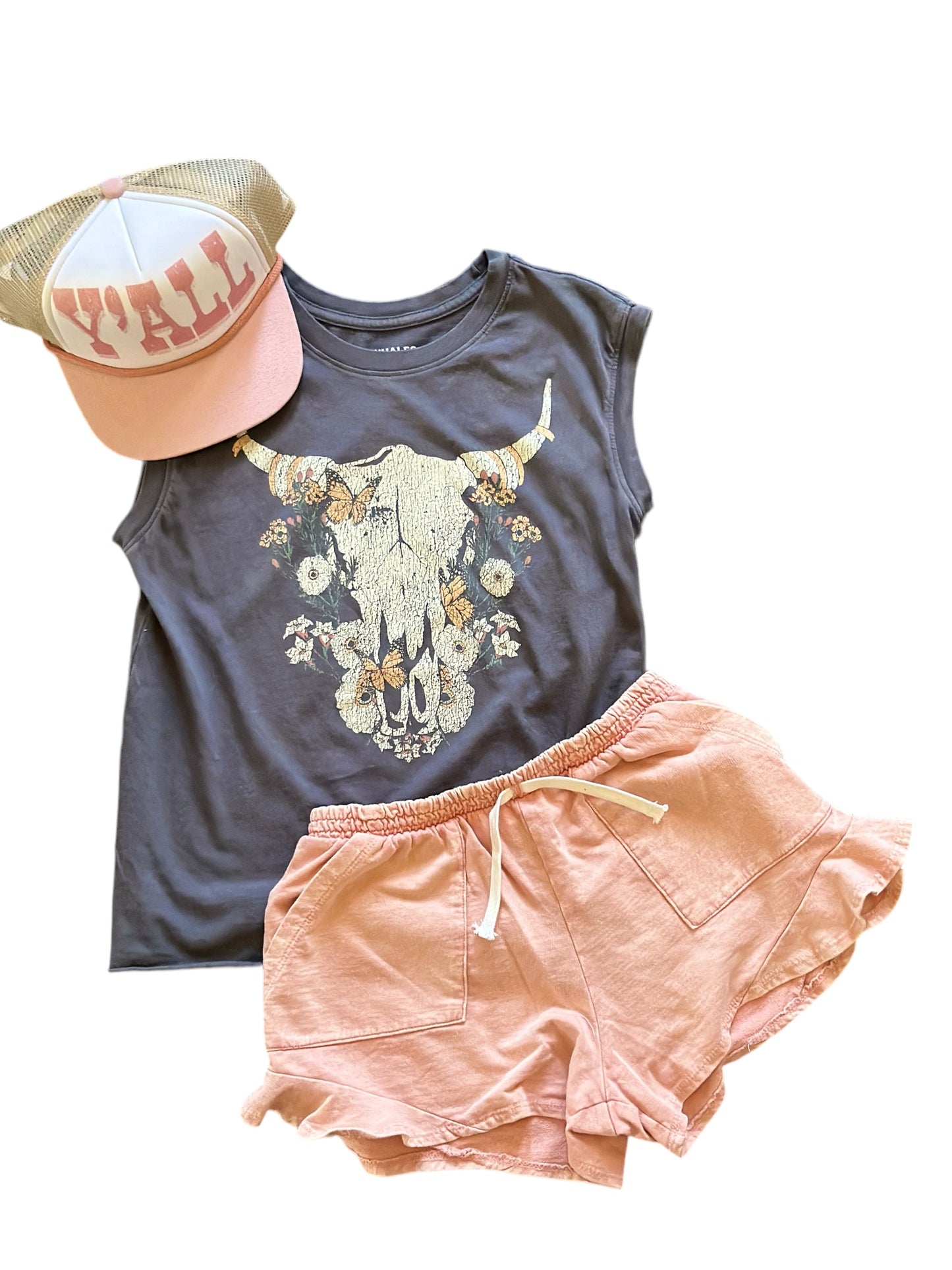 Butterfly Shorts - Dark Peach