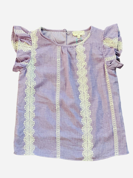 Catherine Embroidered Top - Lavender