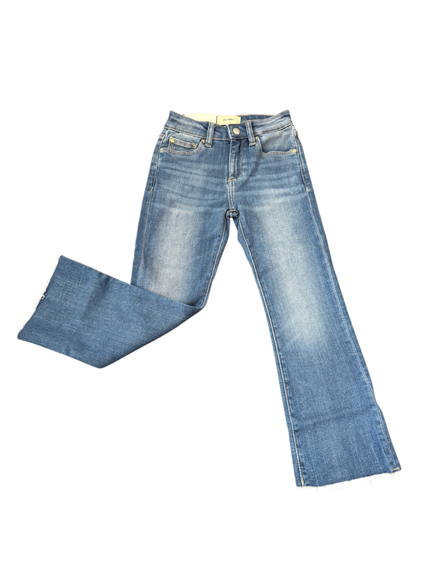 Claire Bootcut w/Raw Hem - Blue