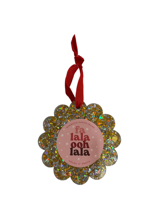 Ornament Picture Frame - Gold Confetti