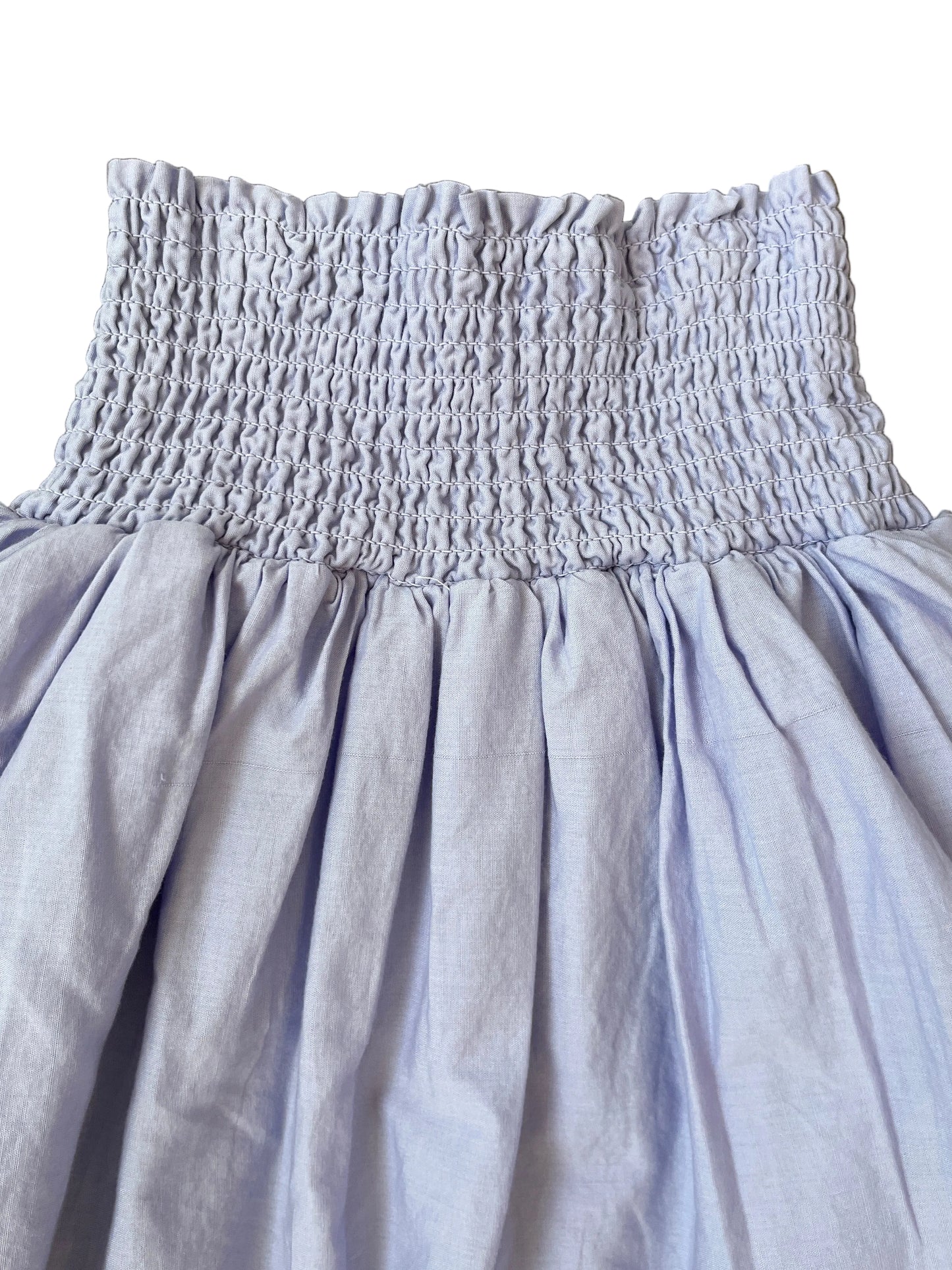 Brenna Smocked Ruffle Maxi Skirt - Cool Lilac