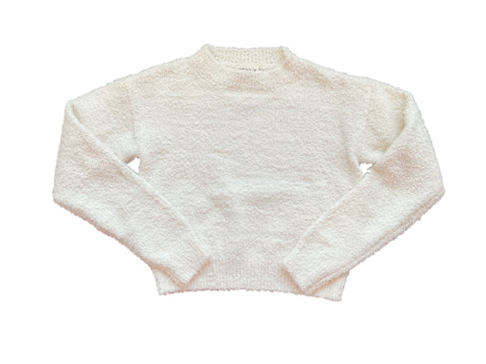 Tenly Sherpa Crew Neck Pullover - Ecru