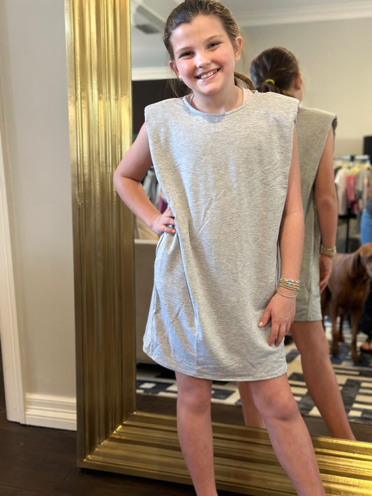 Shoulder Pad Tunic Dress