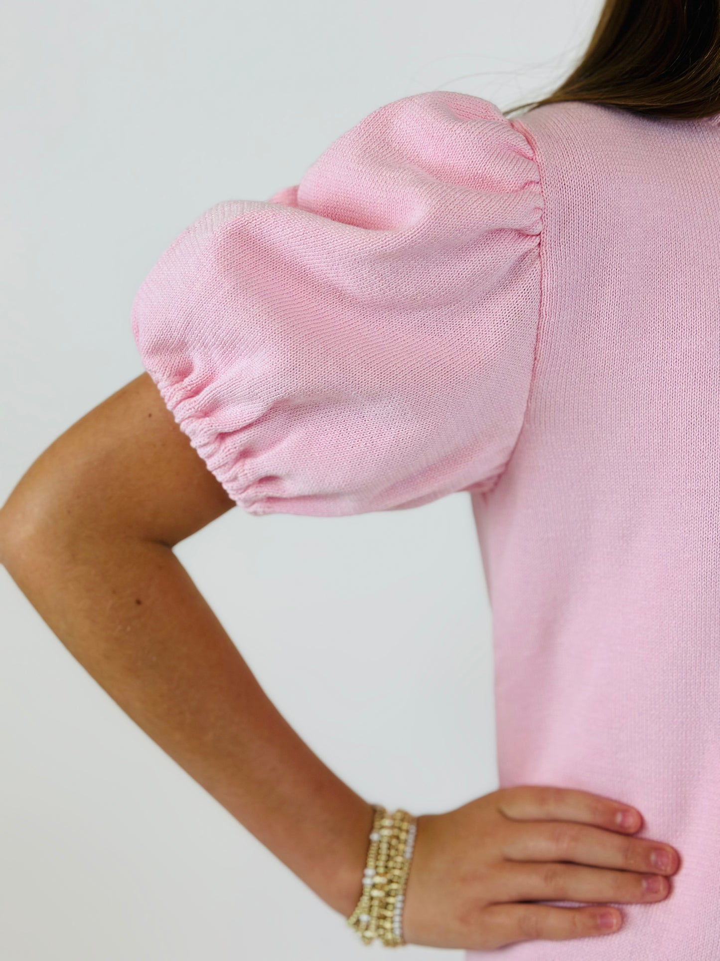 Jane Sweater Blouse - Pleasant Pink