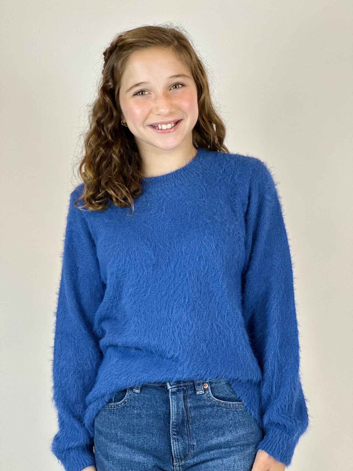 Fuzzy Sweater - Royal Blue