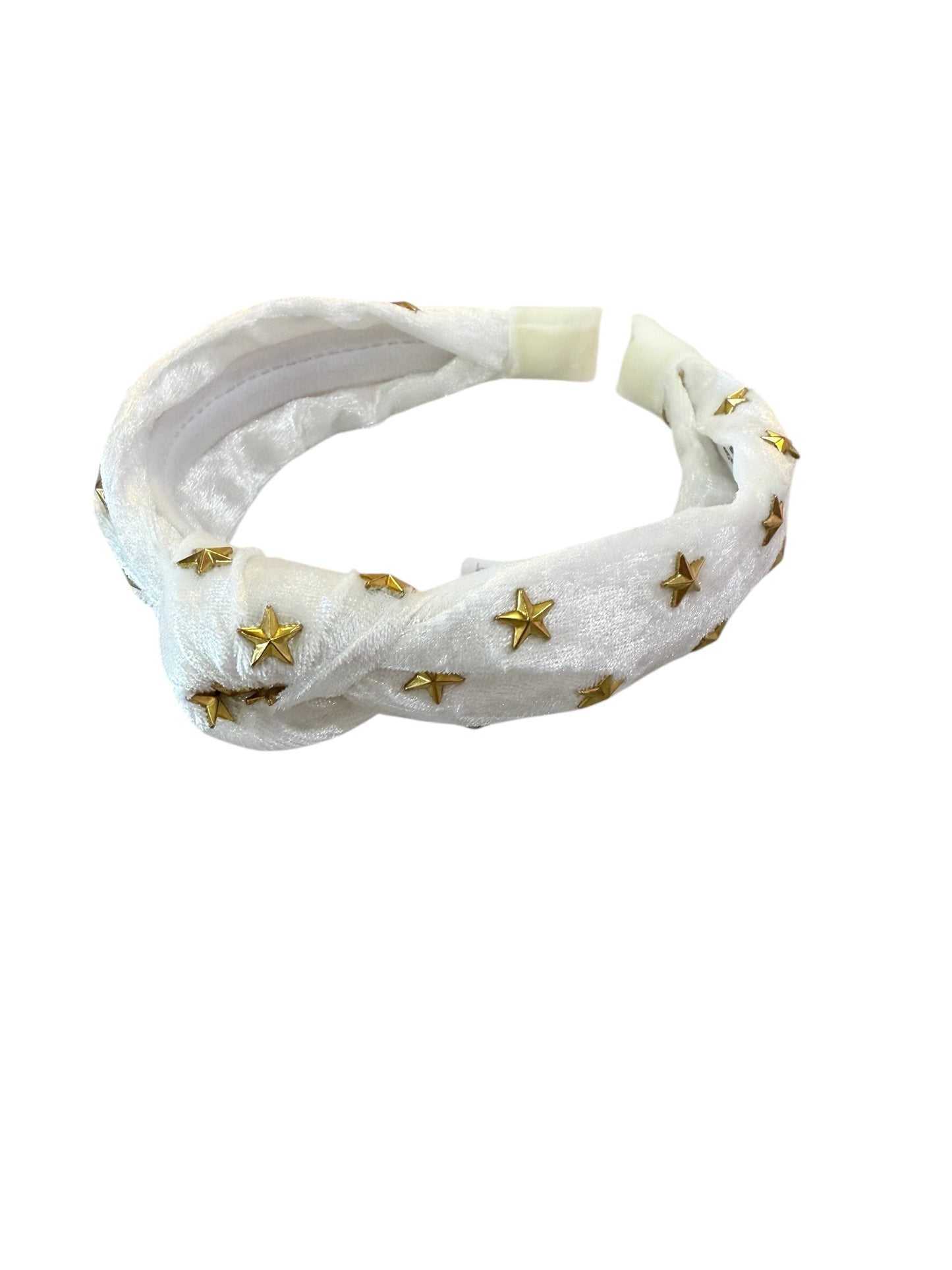 White Star Studded Knot Headband