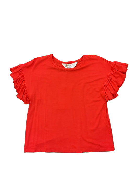 Isabella Ruffle Top- Red
