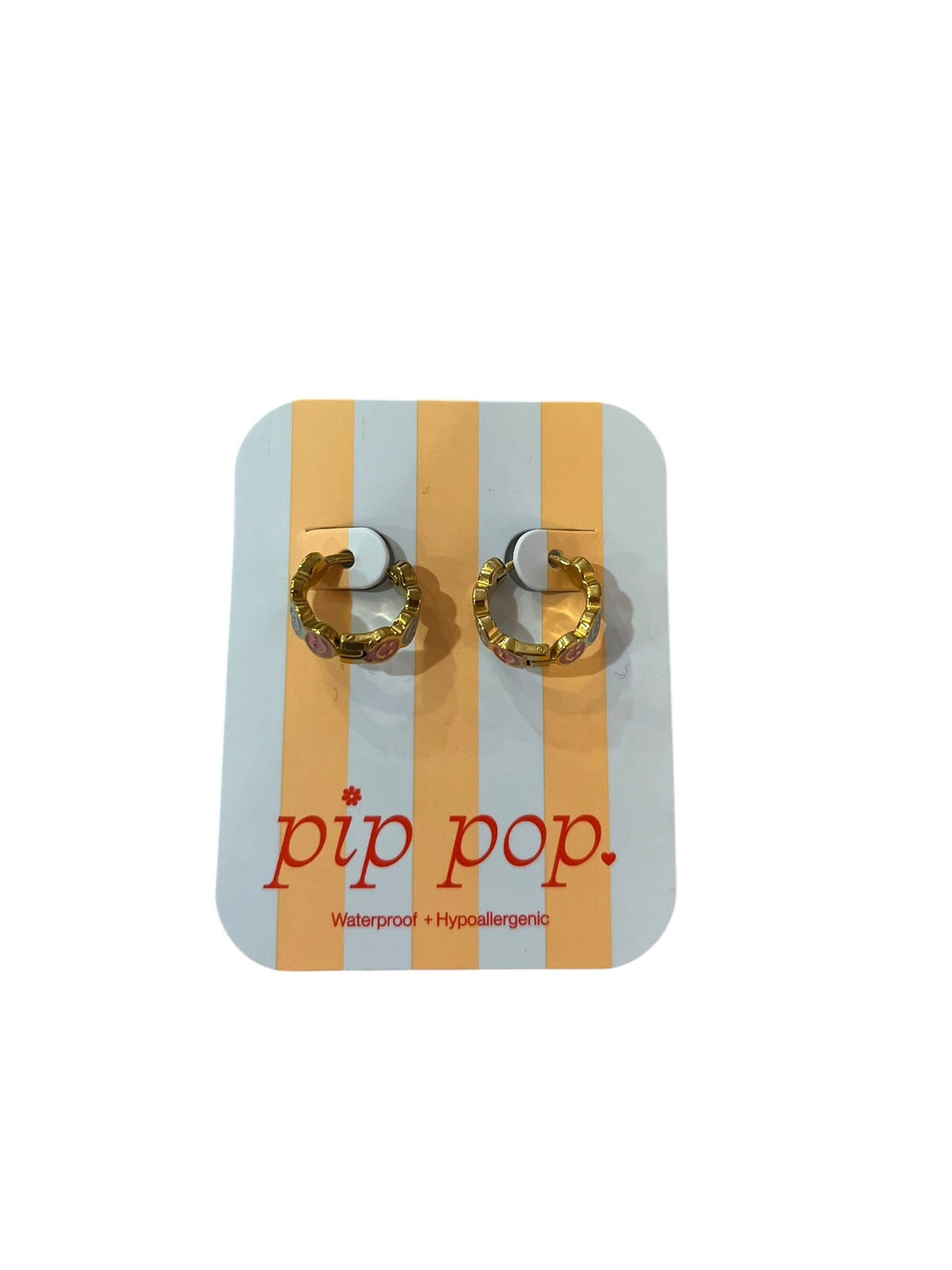 Pip Pop Smiley Face Hoop Earrings